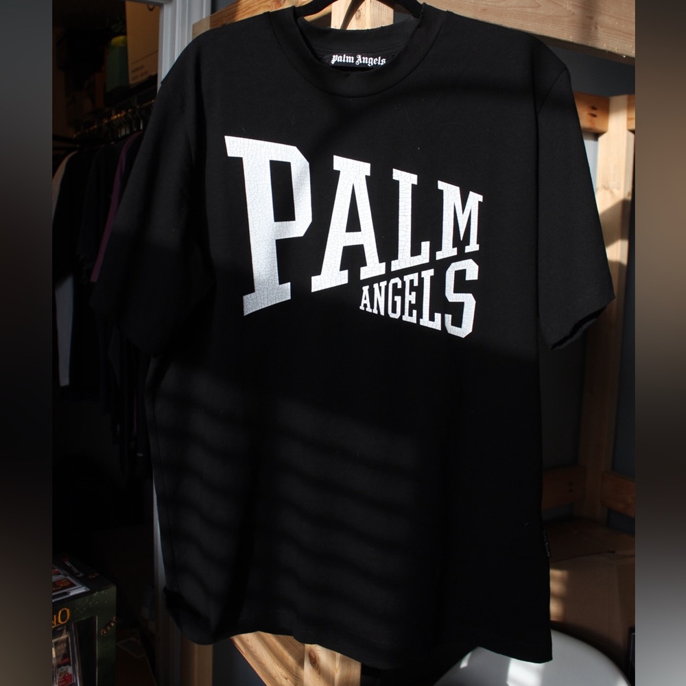 Palm angels cracked print t-shirt